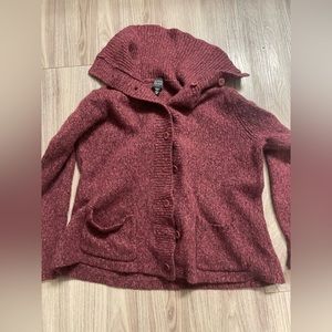 Eileen fisher womens 1x wool button up sweater